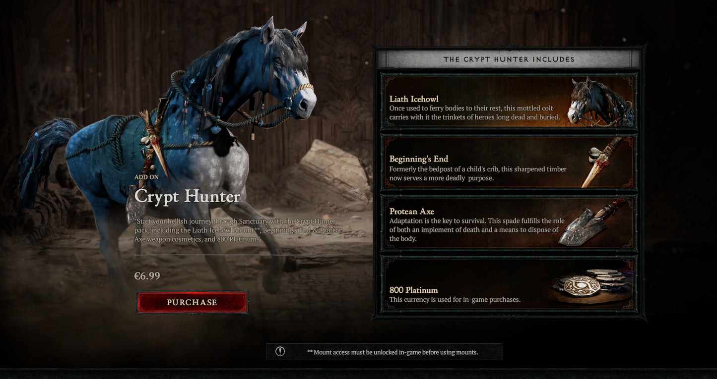 Diablo 4 - Crypt Hunter Pack DLC XBOX One / Xbox Series X|S CD Key