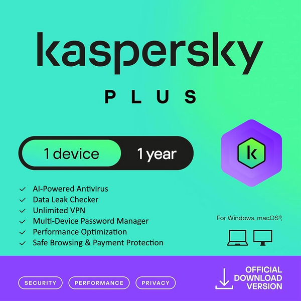 Kaspersky Plus 1 An 1 PC