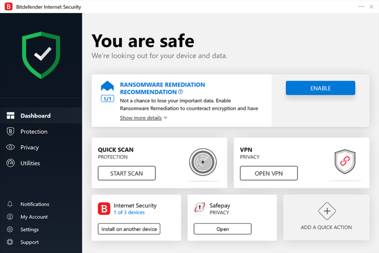 Bitdefender Total Security 2023 Key (1 Year / 5 Devices)