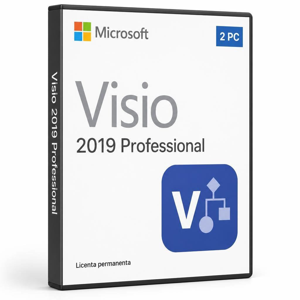 Licență Visio 2019 Professional 2 PC - Activare Online Microsoft