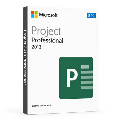 Licență Project 2013 Professional 5 PC - Activare Online Microsoft
