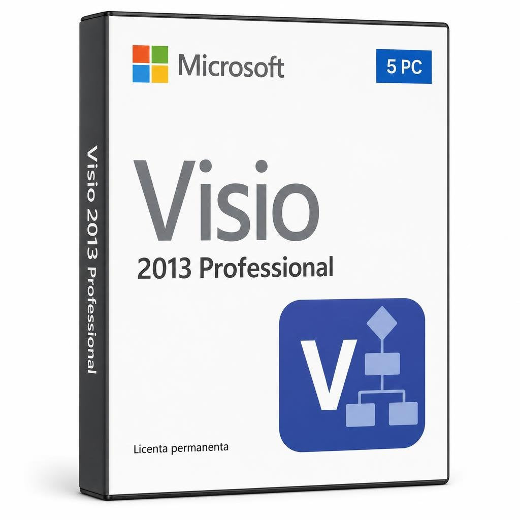 Licență Visio 2013 Professional 5 PC - Activare Online Microsoft