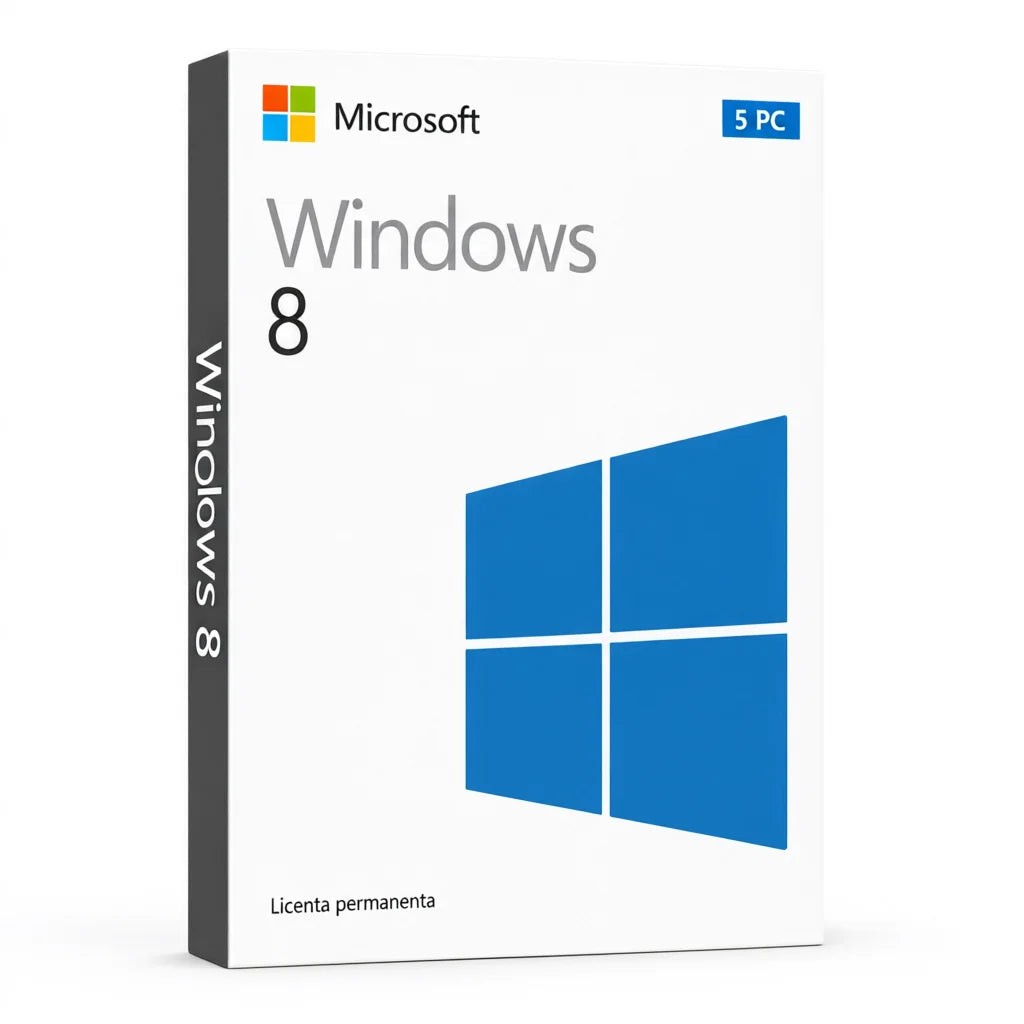 Licență Windows 8 5 PC - Activare Online Microsoft