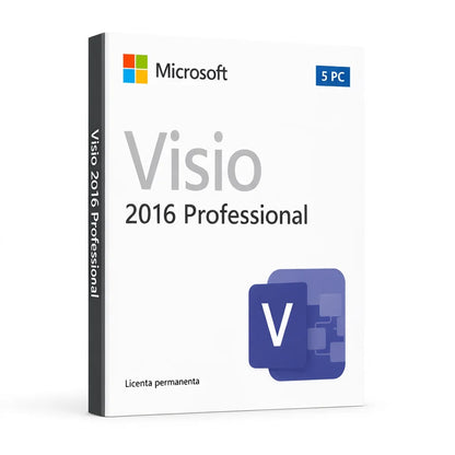 Licență Visio 2016 Professional 5 PC - Activare Online Microsoft