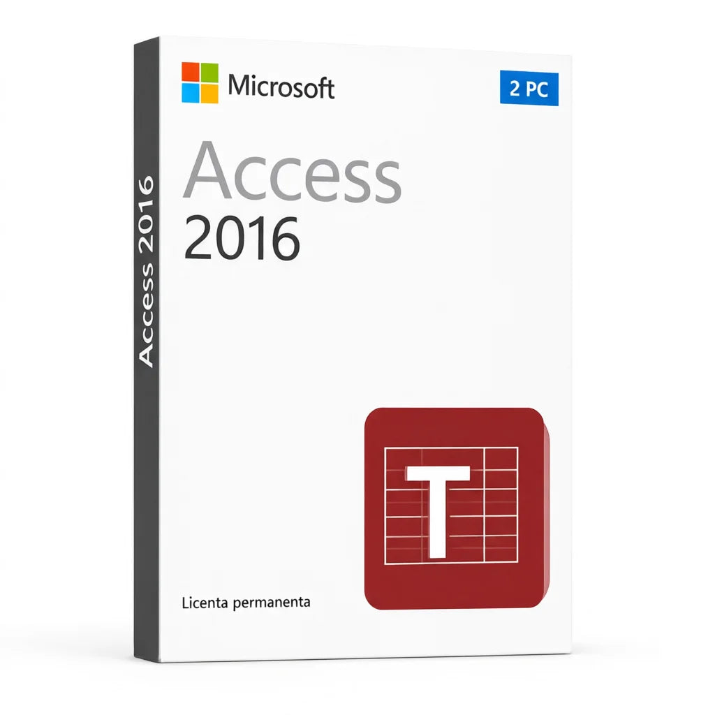 Licență Access 2016 2 PC - Activare Online Microsoft