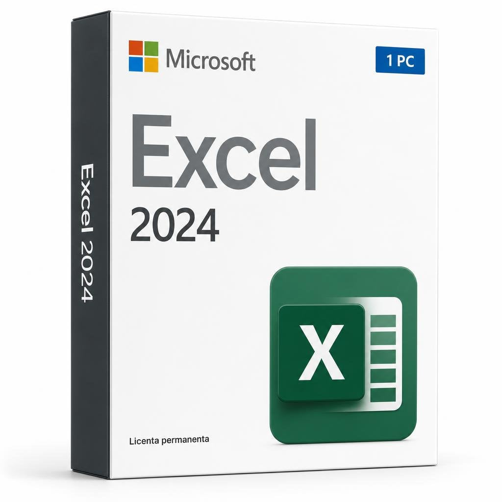 Licență Excel 2024 1 PC - Asociere Cont Microsoft Microsoft