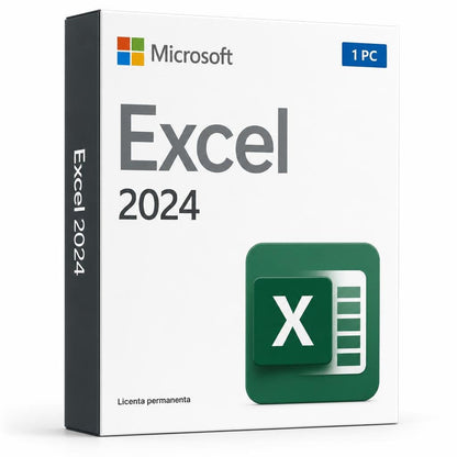 Licență Excel 2024 1 PC - Asociere Cont Microsoft Microsoft