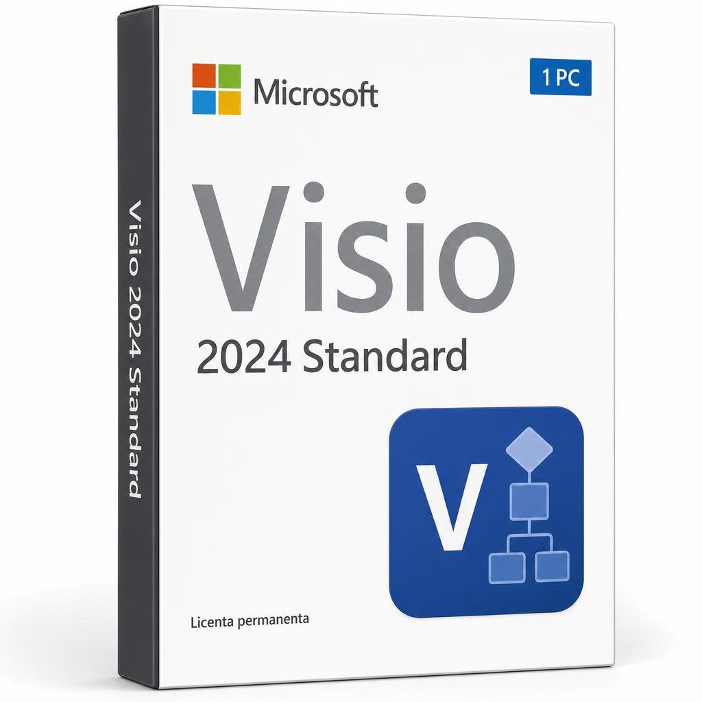 Licență Visio 2024 Standard 1 PC - Asociere Cont Microsoft Microsoft