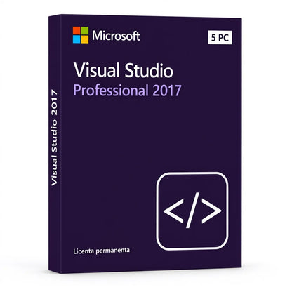 Licență Visual Studio 2017 Professional 5 PC - Activare Online Microsoft