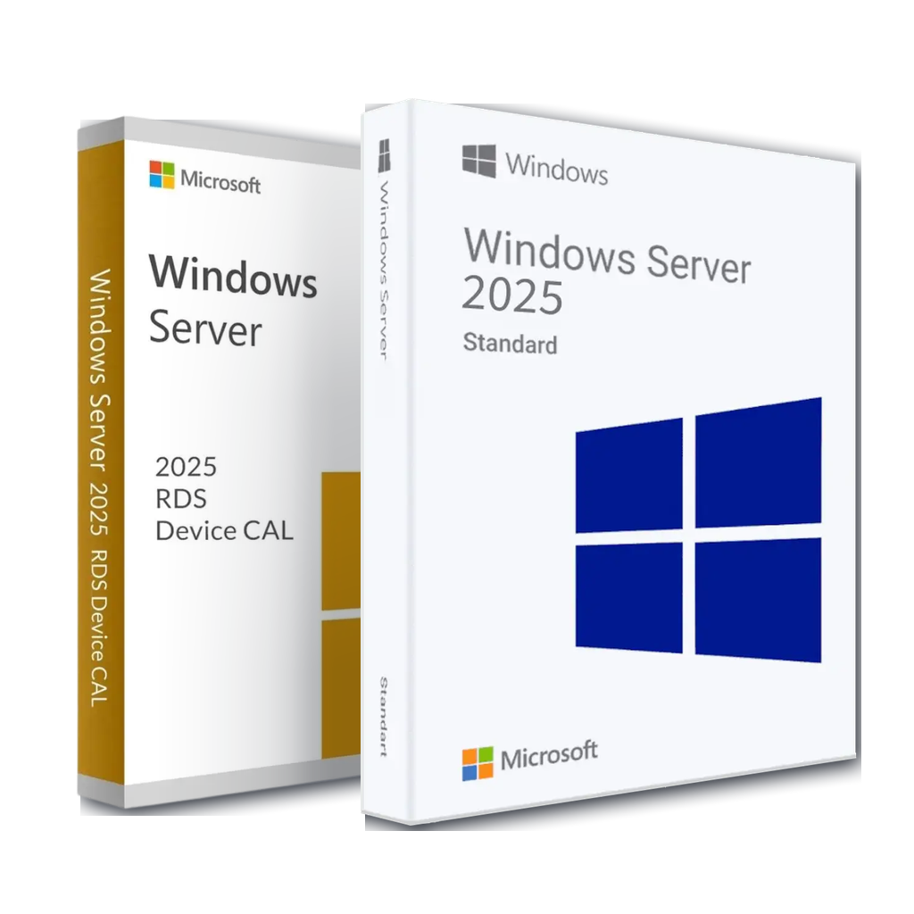 Pachet Windows Server 2025 Standard cu RDS CAL 50 Dispozitive Microsoft