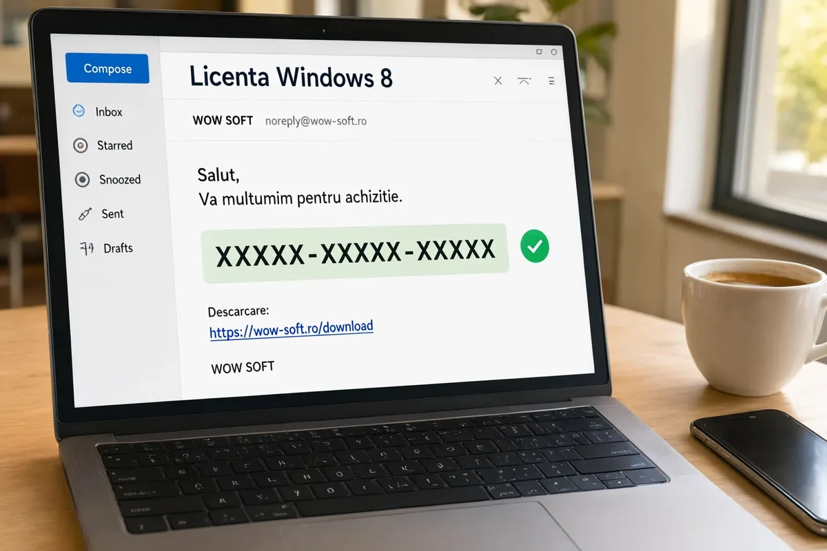 Cheia de activare Windows 8 primită pe email