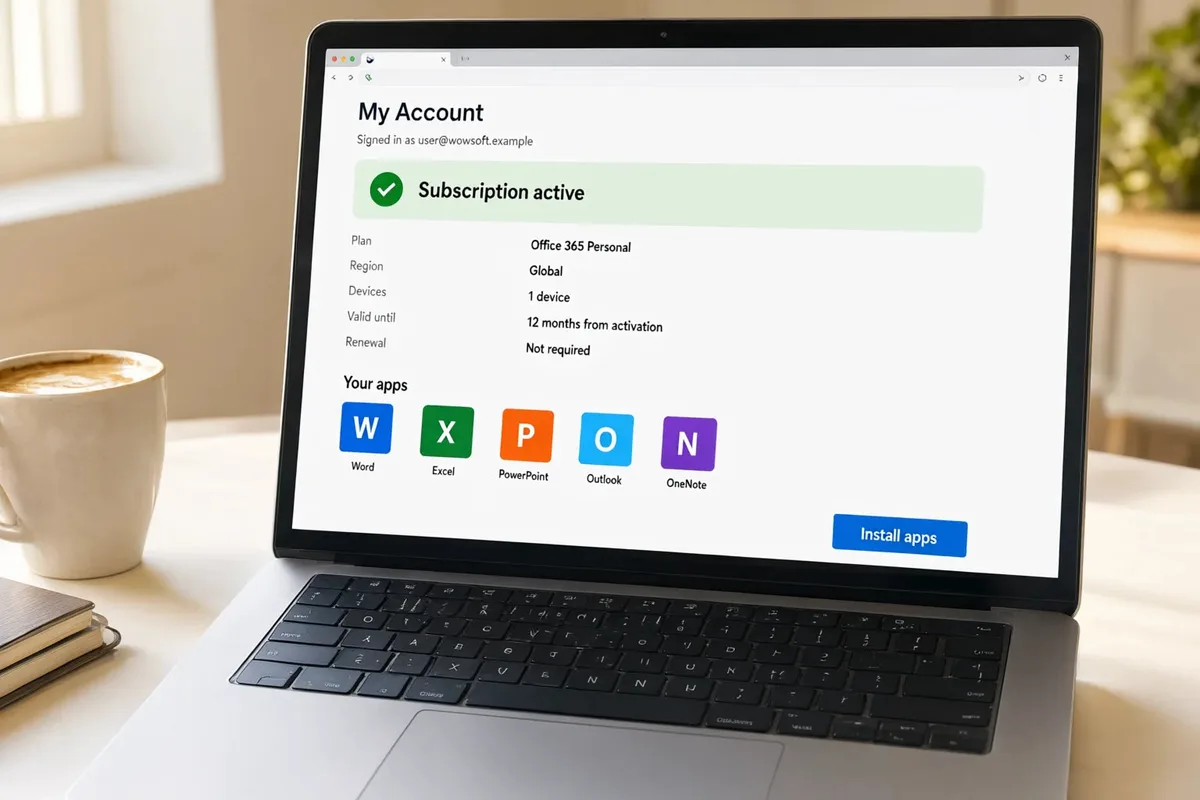 Contul Office 365 Personal activ, cu abonamentul valabil un an