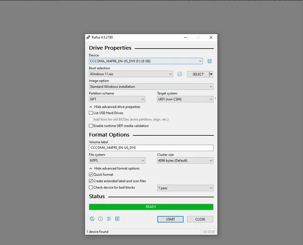 8. Gata acuma aveti un USB Butabil pentru Windows