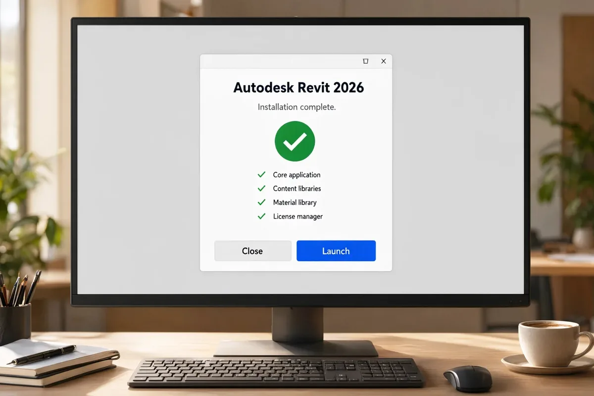 Instalarea Autodesk Revit finalizata pe calculator