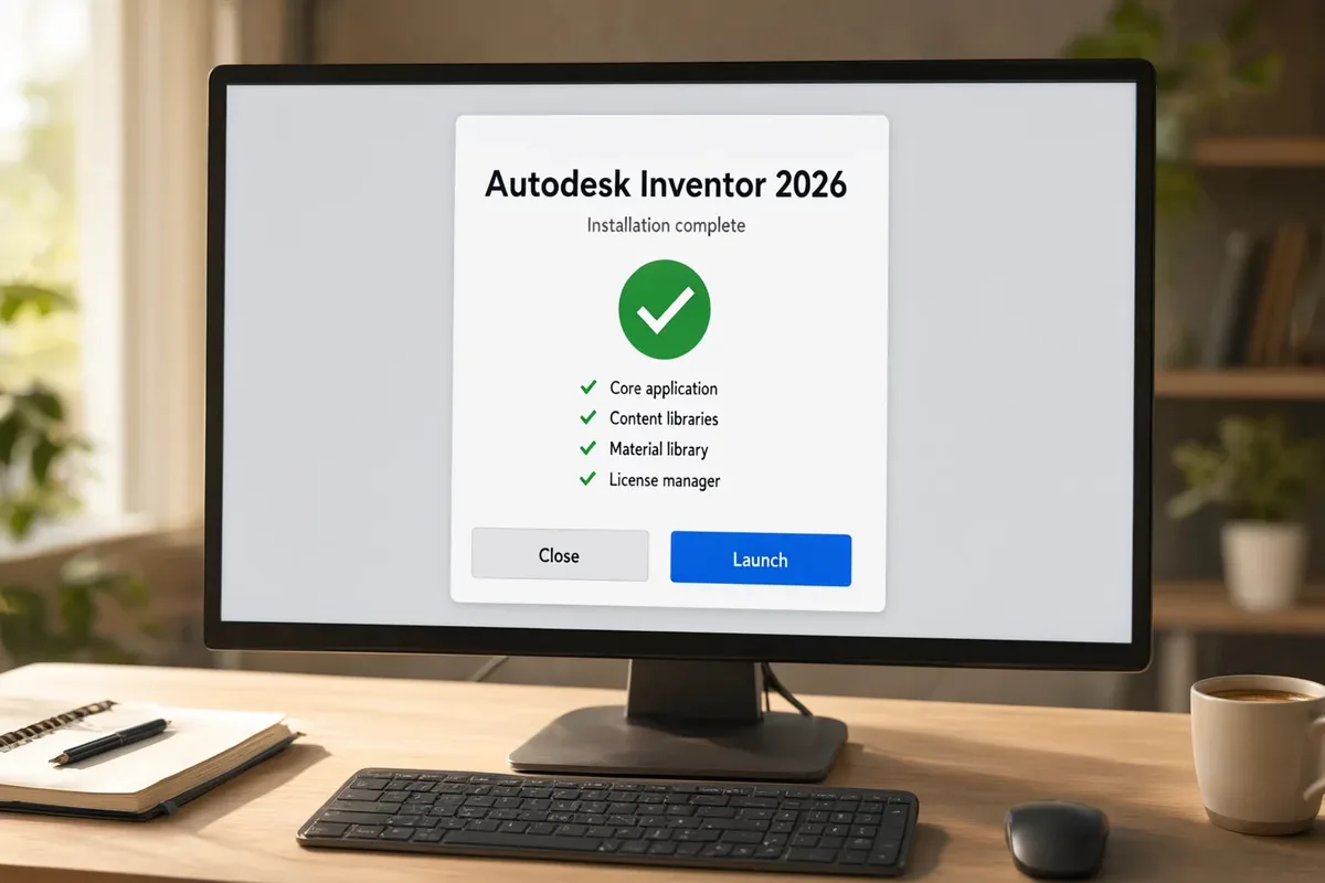 Instalarea Autodesk Inventor finalizata pe calculator